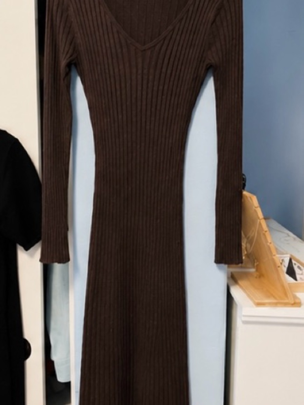 Quince Organic Cotton Cashmere Blend Ribbed Midi Dress – NWOT – Size Small - Picture 6 of 9
